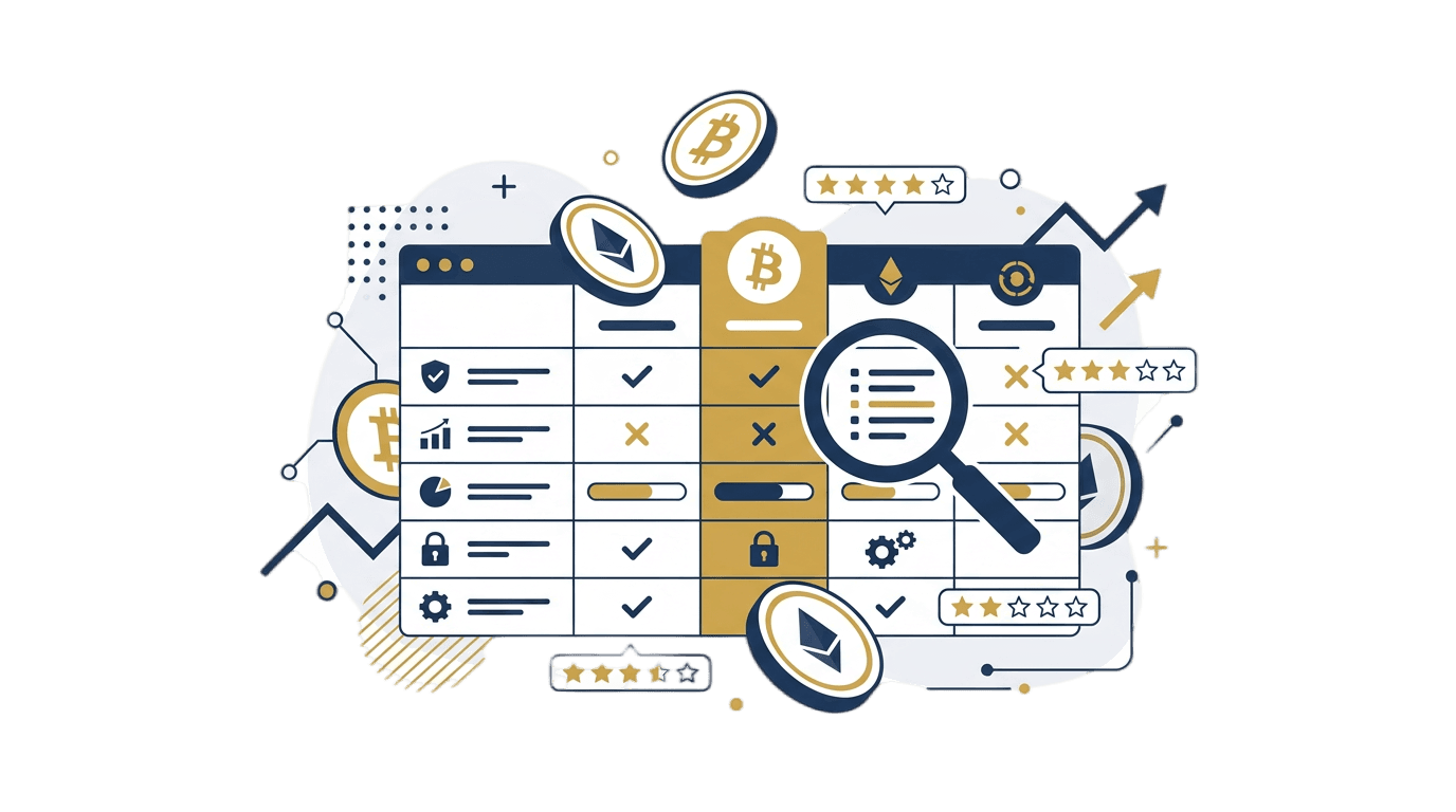 仮想通貨取引所比較イラスト